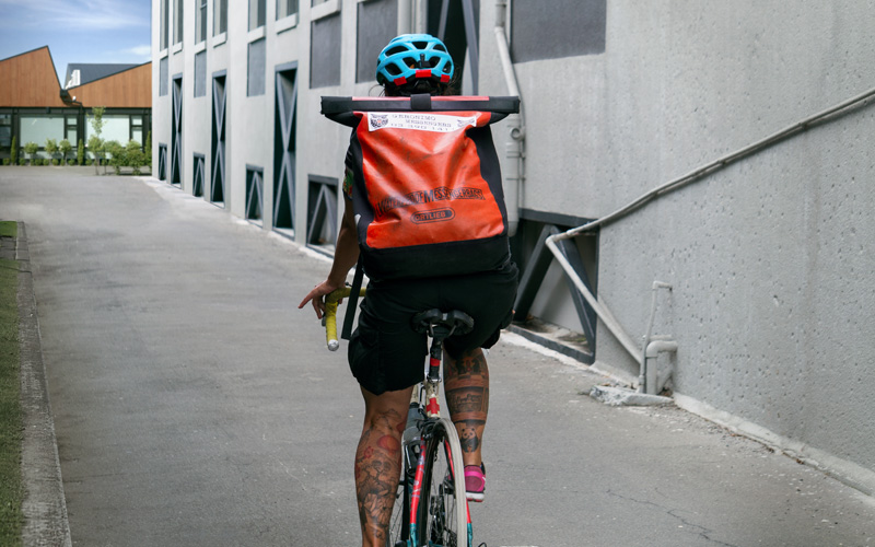 Bike Courier Coffee Deliveries for Underground Coffee Roasters